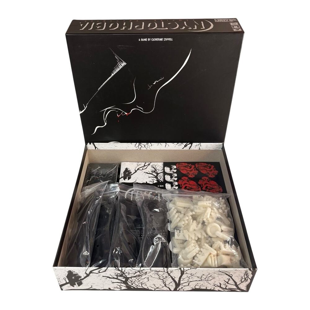 NEW OPEN BOX "Nyctophobia Vampire Encounter" Board Game 2018 UNPUNCHED Horror